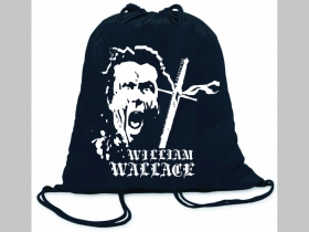 Wiliam Wallace - ľahké sťahovacie vrecko ( batôžtek / vak ) s čiernou šnúrkou, 100% bavlna 100 g/m2, rozmery cca. 37 x 41 cm